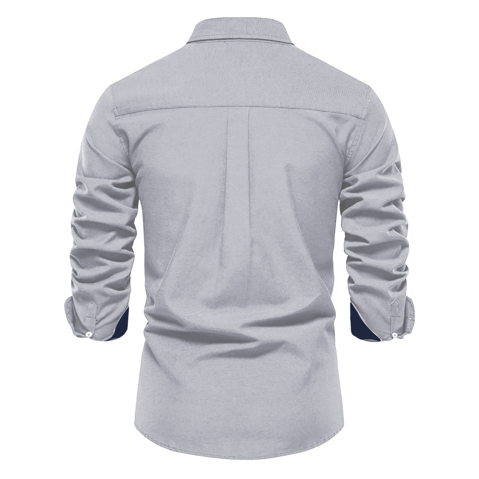 thumbnail image 4 of Camisa de manga larga con solapa estrecha y estampado floral para hombre, poliéster estampado, informal para todas las estaciones, tallas S-XXL, 4 of 4